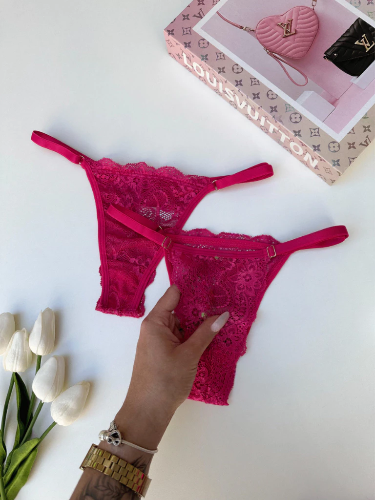 Kit 10 Calcinhas Renda Lingerie com Regulagem Luxo Fio Dental Sexy Sensual Moda Intima