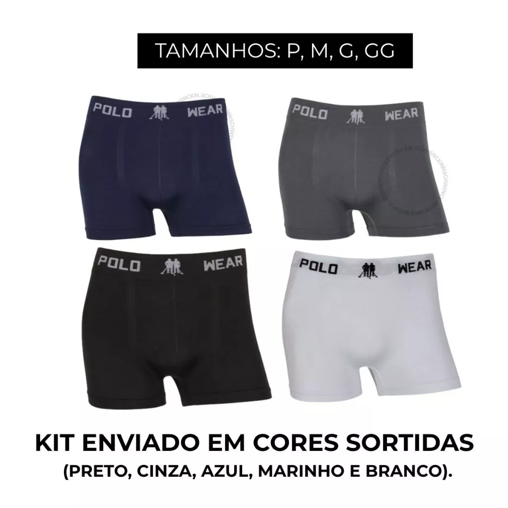 Kit 10 Cuecas Boxer Polo Wear Masculina Microfibra Sem Costura Leve Elástico - Imagem 8