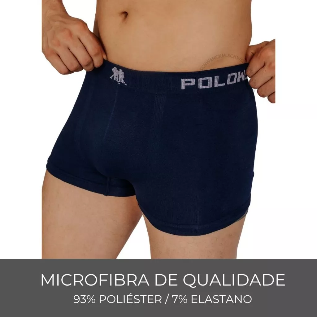 Kit 10 Cuecas Boxer Polo Wear Masculina Microfibra Sem Costura Leve Elástico - Imagem 7