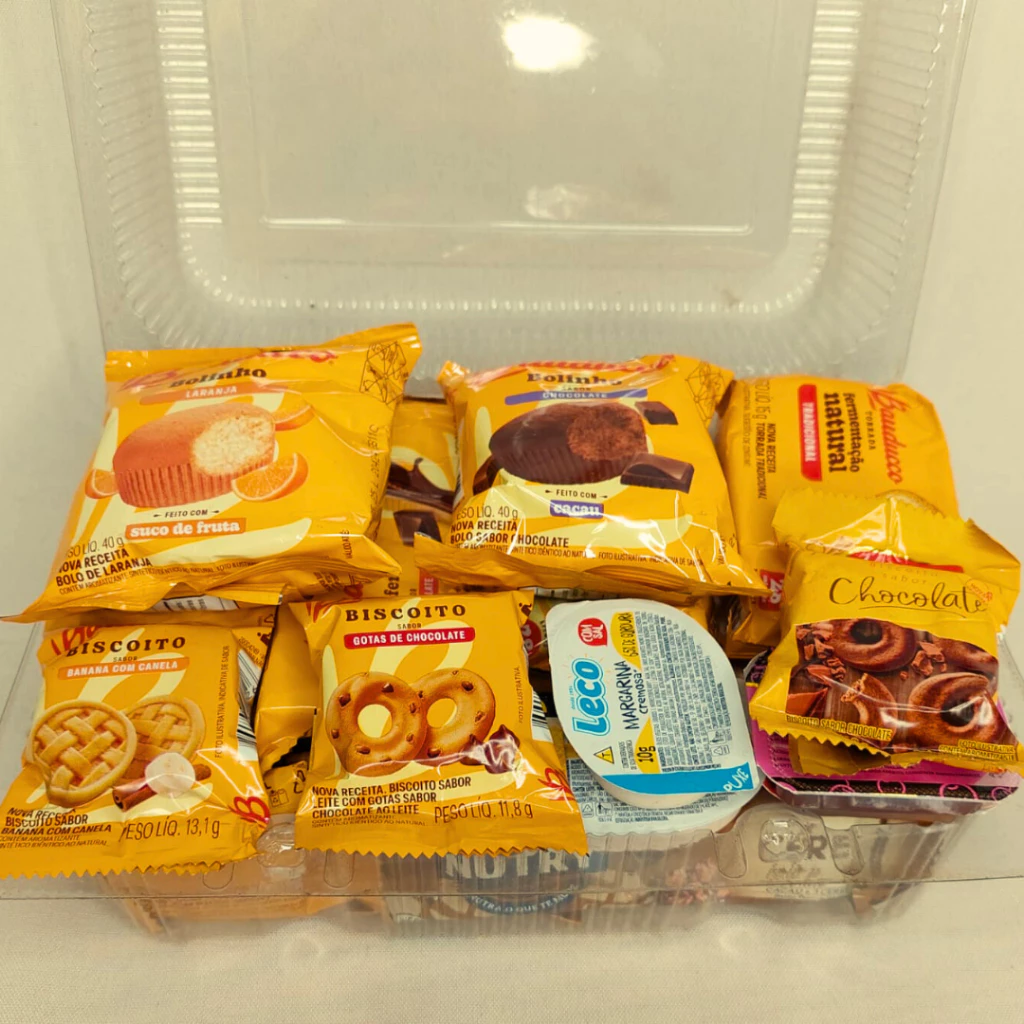 Kit Cesta Café da Manhã com 30 - 35 e 40 itens, venha ser uma de nossas revendedoras e tenha vantagens.