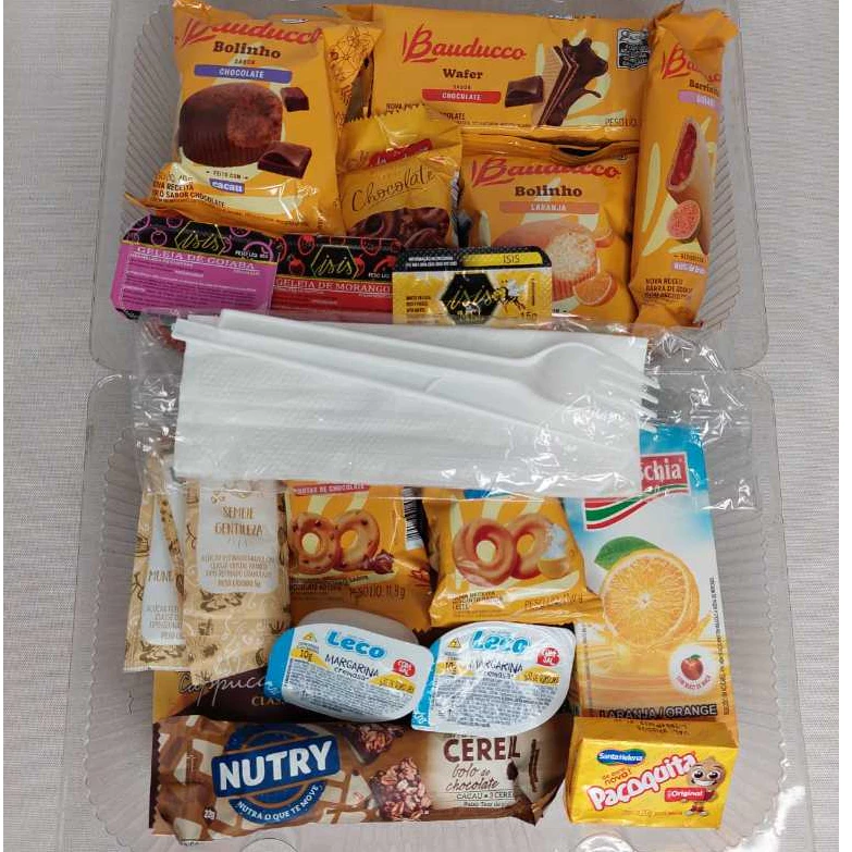 Kit Cesta Café da Manhã com 30 - 35 e 40 itens, venha ser uma de nossas revendedoras e tenha vantagens.