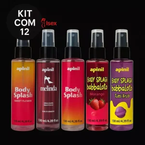 Kit com 12 a 30 Body Splash Sortido Apinil - Atacado para Revenda, portfólio vfgestão
