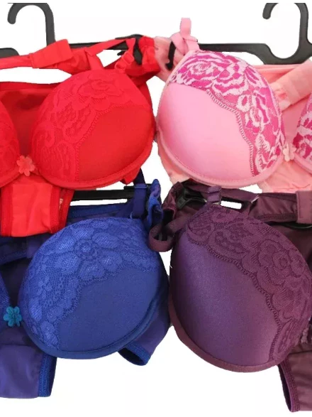 Kit 10 Conjuntos Lingerie Calcinha Com Renda Bojo P M G GG - Imagem 5