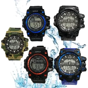 Relógio masculino Digital KIT COM 5 UNIDADES várias funções A Prova D' Agua Relógio Masculino Estilo C SHOK